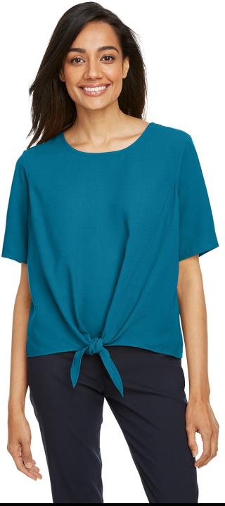 DP617W - Ladies' Tie-Front Blouse