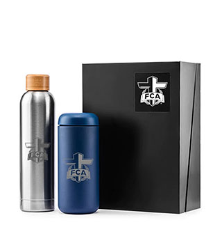 BLK23-BOX25-D - 20oz Bottle & 20oz Travel Bottle - Gift Set