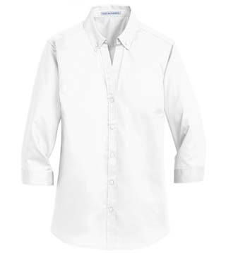 Ladies' 3/4-Sleeve SuperPro Twill Shirt
