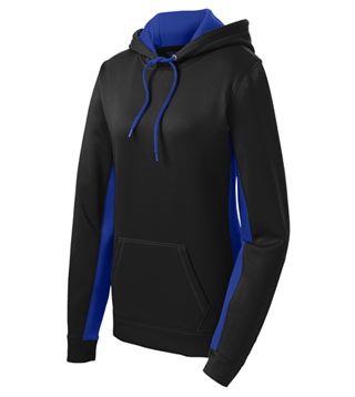 LST235 - Ladies' Fleece Colorblock Hooded Pullover