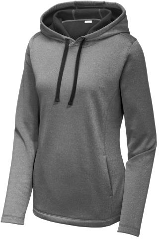 LST264 - Ladies Heather Fleece Hooded Pullover