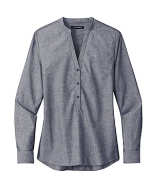 Ladies Long Sleeve Chambray Easy Care Shirt