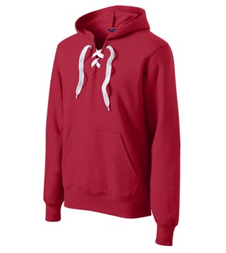 Men's Lace Up Pullover Hooded Sweatshirt